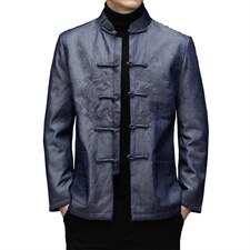 风冬季立领长袖休闲时尚男士唐装羽绒服爸爸装SFT99138-P190,男装羽绒服,电商B212（原钱塘6029）