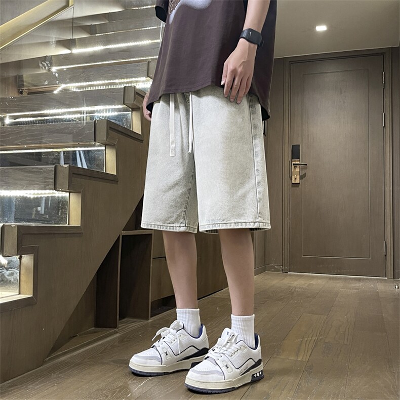 牛仔短裤男夏季美式男生牛仔裤五分中裤DK850-特批32,男装牛仔裤,星座718-1