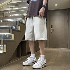 牛仔短裤男夏季美式男生牛仔裤五分中裤DK850-特批32，男装牛仔裤，星座718-1