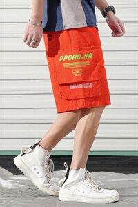 2021夏季新款日系大码男休闲裤运动工装短裤五分裤K352-P45图片