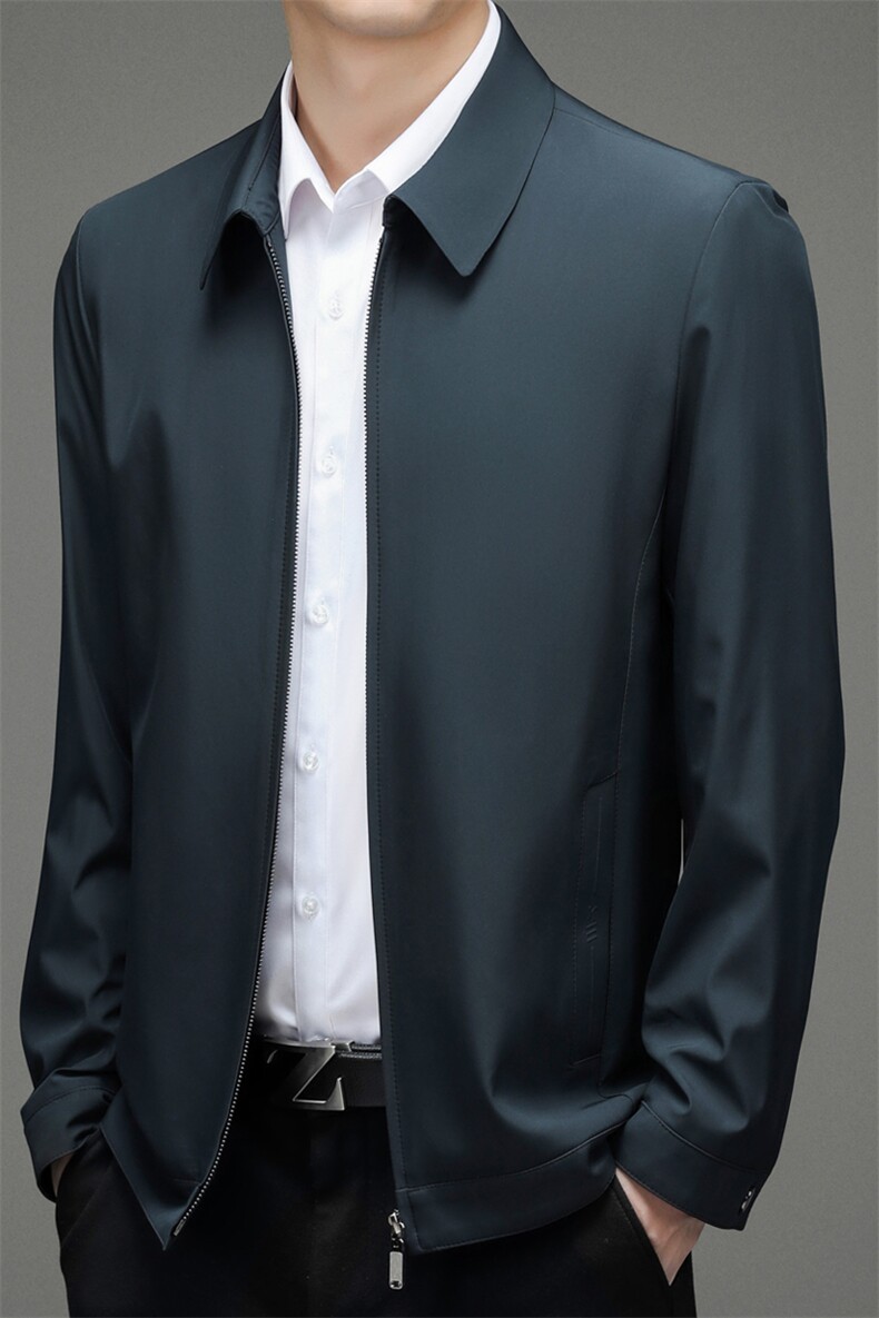 休闲新款中老年男式夹克外穿长袖商务绅士翻领外套ZL28805-P130,男装夹克,电商B212（原钱塘6029）