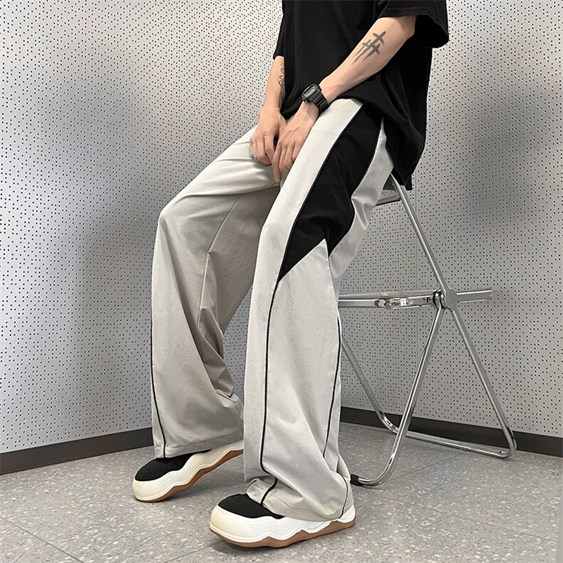 K62-P36夏季宽松设计感抽绳直筒运动休闲裤,男装休闲裤,星座1501-1
