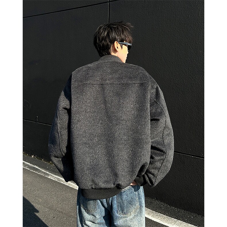 美式毛呢夹棉棉衣夹克冬季潮流宽松设计棉服上衣,男装夹克,星座410-6（原星座1304-1）