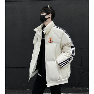 冬装新品 港风织带棉服 刺绣logo棉衣休闲加厚外套男 G1105 P118图片