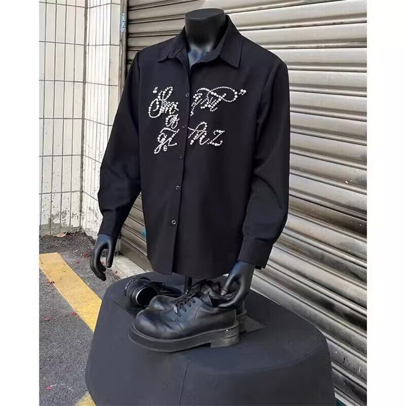 长袖衬衫春秋季风上衣小众设计感痞帅衬衣-CS021-网络图,男装衬衫,星座1002-2