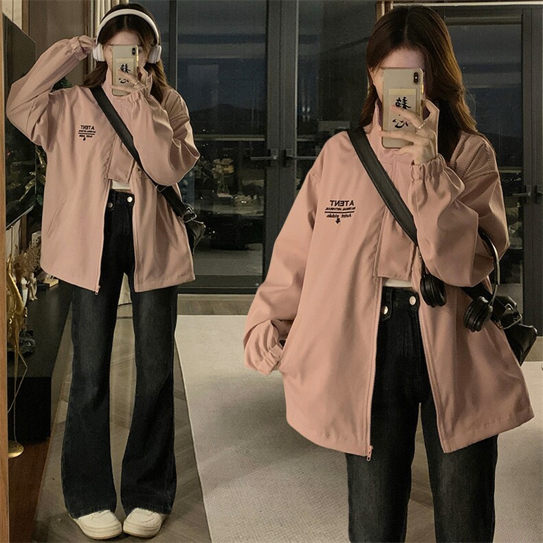 刺绣设计感小众拼接解构上衣春秋立领美式棒球服夹克C727-98,男装夹克,星座911-2(原星座613-2）