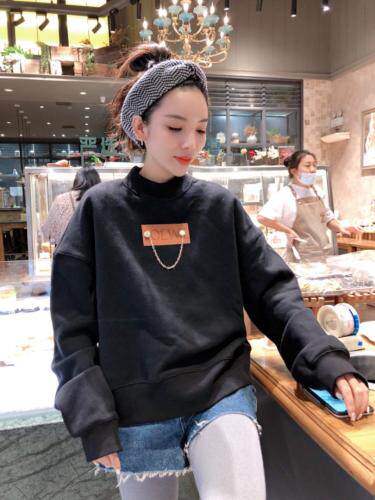 加绒中领卫衣，女装卫衣/绒衫，一杭