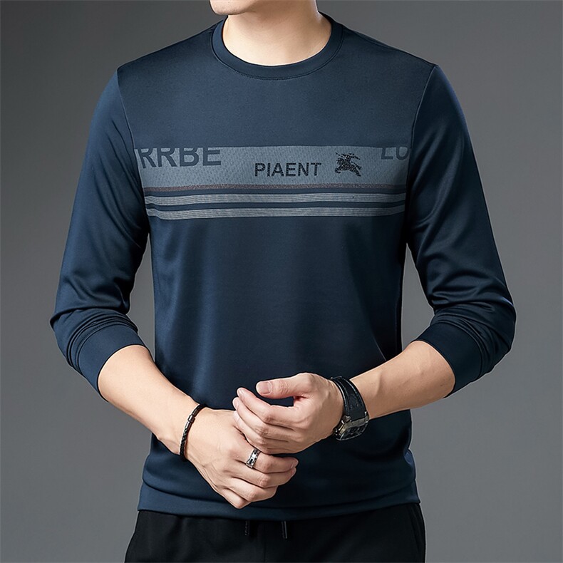 LM670男式2023春季新款长袖T恤男韩版商务休闲男装卫衣P35,男装卫衣,电商B360