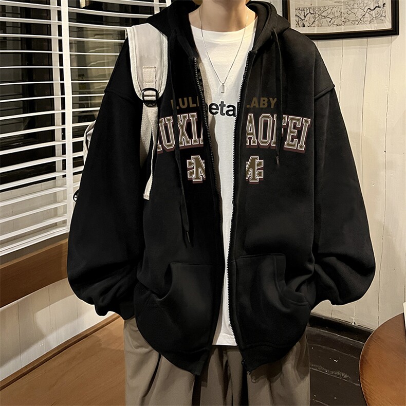 抖音供货、复合重磅360克现货开衫卫衣宽松D223A-KS2315-特P45,男装卫衣,电商019-1