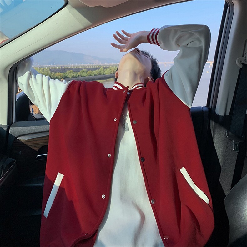 抖音得物高品质重磅全棉二开360克立领棒球服开衫卫衣外套CM12,女装短外套,电商A486