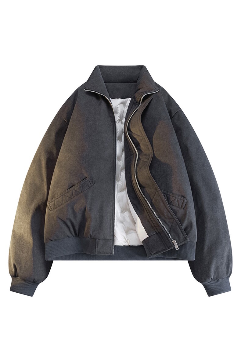 90%绒夹克式羽绒服男立领休闲加厚白鸭绒外套YR007-P205,男装夹克,星座210-1