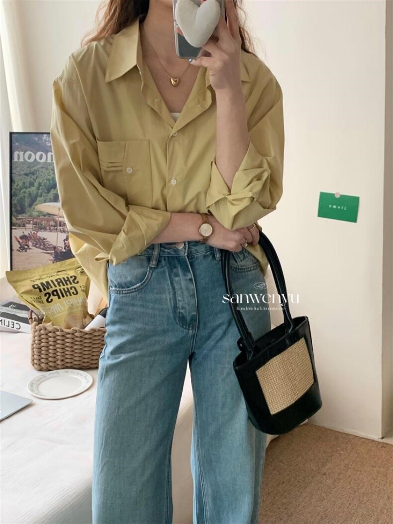 春季爆单韩系衬衣，其它，三文鱼