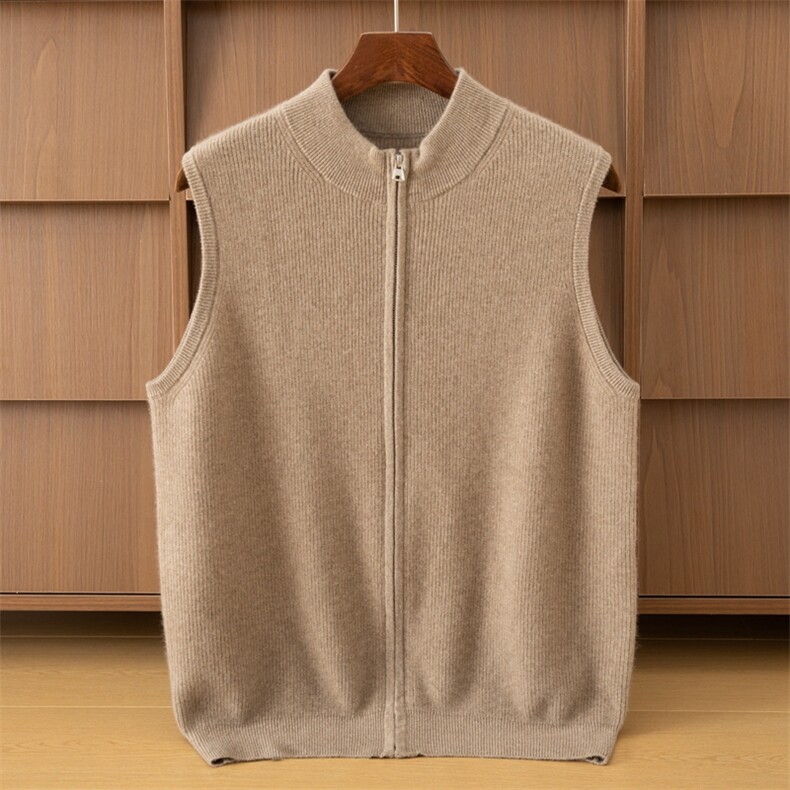 2025年秋季时尚百搭通勤简约休闲开衫马甲，女装马甲，米亚康羊绒