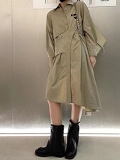 JY设计师款风衣式连衣裙，女装风衣，JY.OUBEN