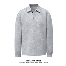 重磅320克拼接翻领卫衣男长袖上衣外套CT168特P30，女装短外套，电商A073