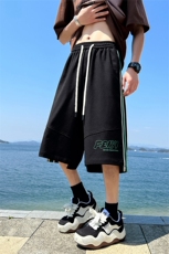 夏季新款宽松休闲运动七分短裤男大码针织沙滩卫裤3652-P48，男装牛仔裤，电商C305A