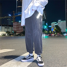 秋季男士休闲长裤韩版潮流薄款宽松百搭九分灯笼运动裤子K87-P40，男装休闲裤，电商C305A