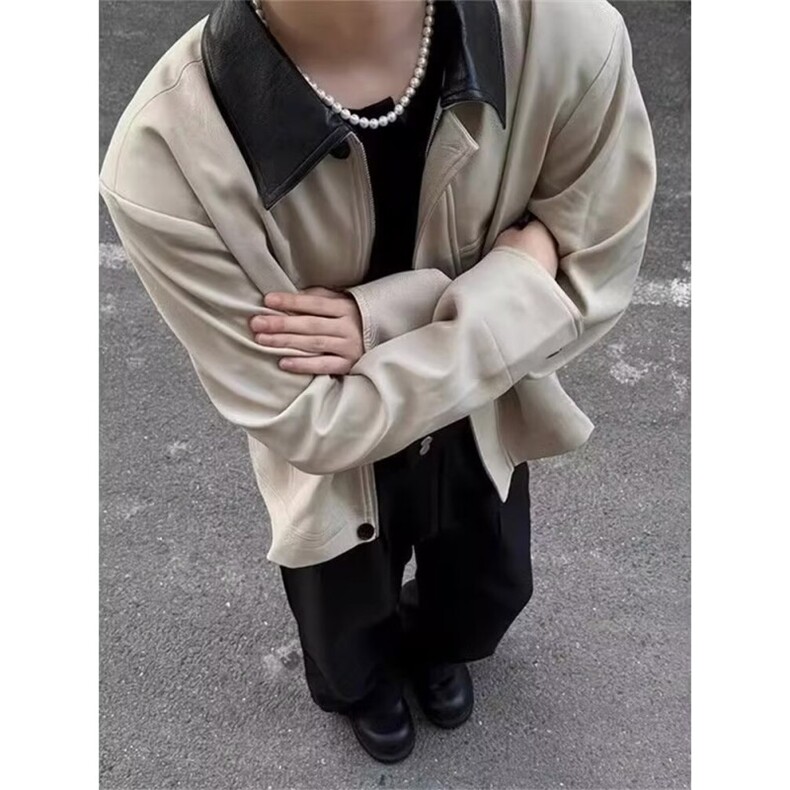 美式复古底特律工装夹克男春季宽松撞色翻领休闲外套潮J2597,男装夹克,星座1116A（原606A-3）