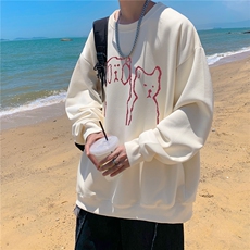 高品质！360克重磅秋季潮牌宽松圆领卫衣FY344p35加绒p45控58，男装卫衣，星座610B-1