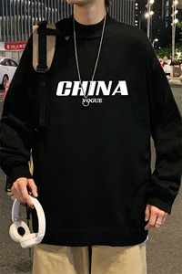 M18001-P45 加绒款-P65半高领毛衣男士大码针织衫男毛线衣男图片