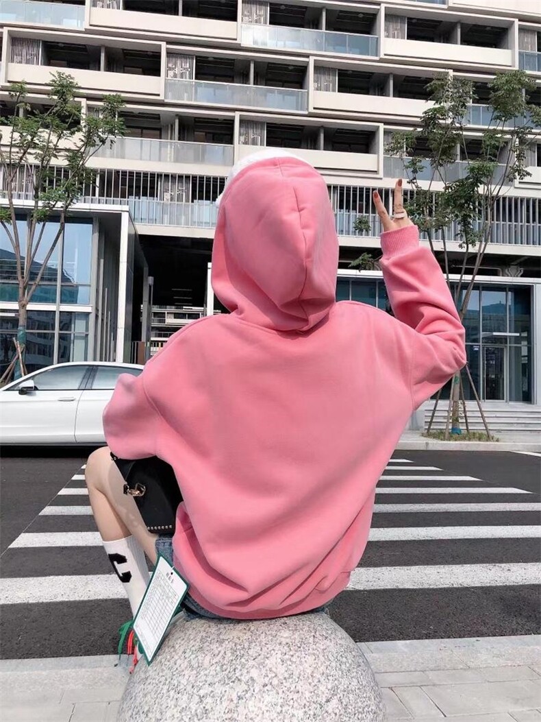 半拉链加绒卫衣，女装卫衣/绒衫，一杭