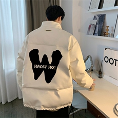 均可提供短视频高品质港风W英文PU皮加厚棉衣PM105-p110控148，男装棉衣，星座508（原C305）