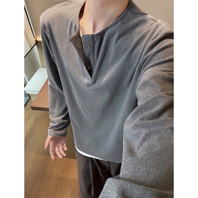 保暖德绒打底衫假两件叠穿百搭宽松卫衣男女5Q4090-TP3058,男装卫衣,电商A102