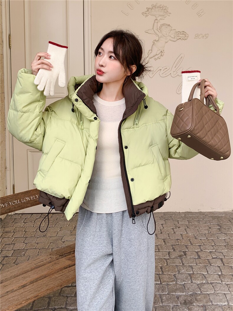 新款糖果色连帽羽绒服保暖2025年冬季2C267-985-P265-K388,女装羽绒服,茵姿媚