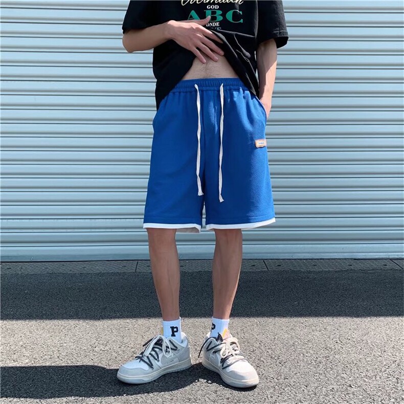 华夫格休闲短裤男女夏季百搭薄款宽松阔腿宽松运动裤子D3004-p22,男装牛仔裤,星座1008-2