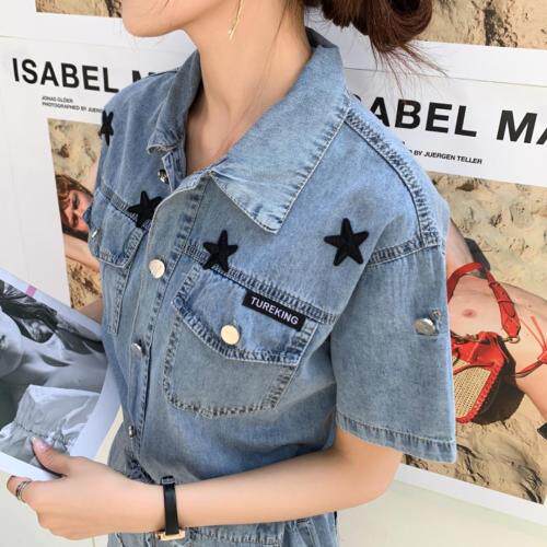 现货爆版星星连体裤爆版中，女装连体裤，金地雪