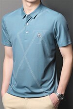 2023夏季新款短袖翻领体恤中年男士时尚百搭简约男装休闲潮流上衣，男装T恤，电商B212（原钱塘6029）