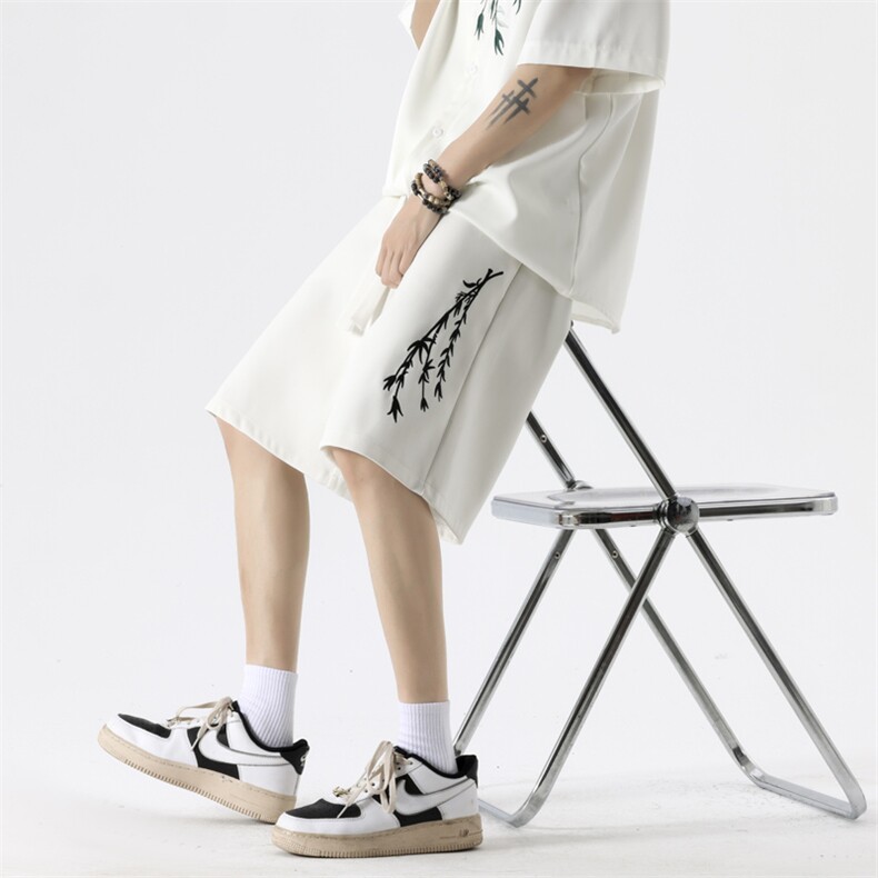 量大优 供视频 冰丝风刺绣短裤 DK18 m-5XL 特P25图片
