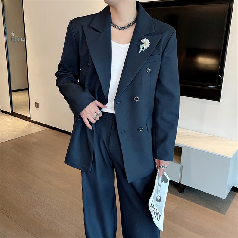 权志龙GD同款时尚双排扣西装休闲西服男韩版外套上衣潮W331-P135,男装西服,电商B267