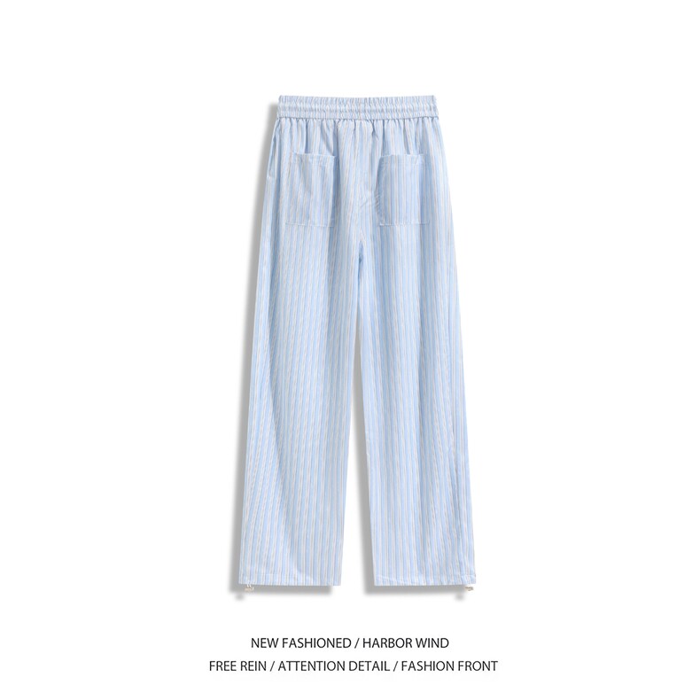 抖音品质潮流多巴胺撞色条纹宽松休闲裤B315-K25557-特p35控68,男装休闲裤,电商B315