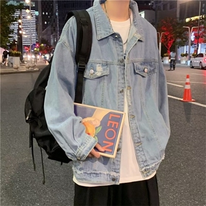 复古牛仔外套男韩版潮流痞帅衣服炸街美式工装夹克春秋原宿风外衣