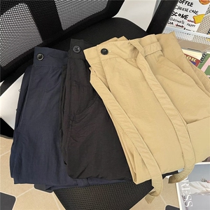 高品质秋款男休闲裤工装大口袋塔丝隆褶皱直筒长裤h0028 P45图片