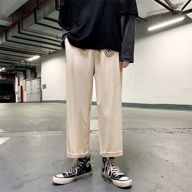 K43224-P25 休闲裤男士大码宽松九分运动裤男裤男直筒图片