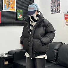 复古短款pu皮棉服冬季棉衣防寒面包服外套MY258直播，男装棉衣，星座1904A