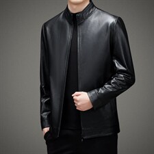 BAMJ-2316钱塘2020-2中年男士秋季商务休闲皮衣夹克外套P560，男装皮衣，钱塘207-2