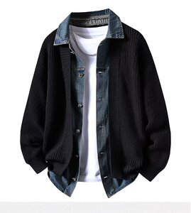 1506-1/MMY20261/P94帛跃华夫格拼麂皮绒外套日系男潮牌衬衫夹克图片