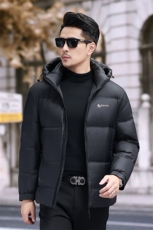 冬季2024羽绒服潮男青年白鸭绒加厚短款连帽面包服时尚男士外套，男装羽绒服，钱塘6003（原4033）