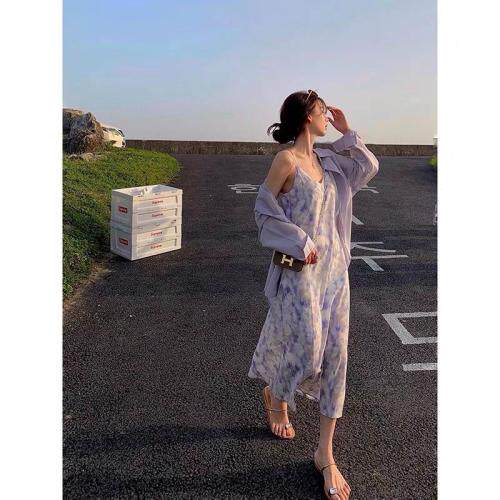 定制花色吊带裙，女装背心吊带，TWO LAPS