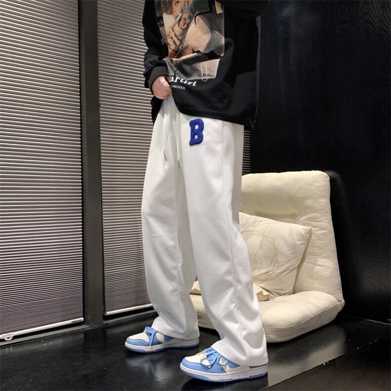男春季潮流时尚休闲仿棉华夫格长裤G261P28图片