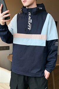 秋季新款夹克 男士套头连帽外套潮流上衣休闲男装衣服DS860T图片
