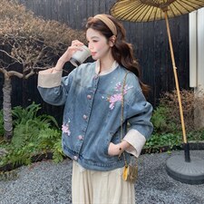 现货春季新款工艺牛仔外套2C098-2615P180K288，女装短外套，2C098