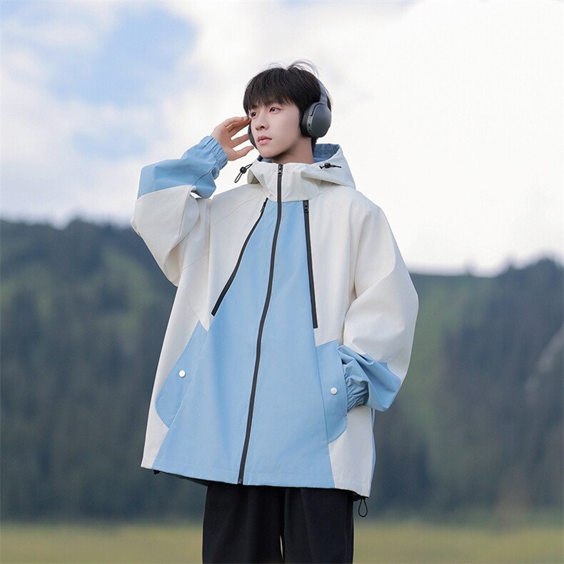 815A-MJ78312-75特春秋装新品拼色户外登山服三防男冲锋衣外套爆,男装夹克,星座815A