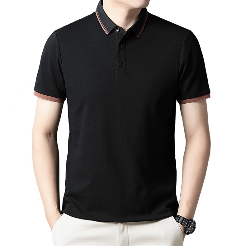 2023夏季新款短袖t恤男士半袖保罗polo衫纯色翻领体恤修身上衣服T,男装T恤,电商B212（原钱塘6029）
