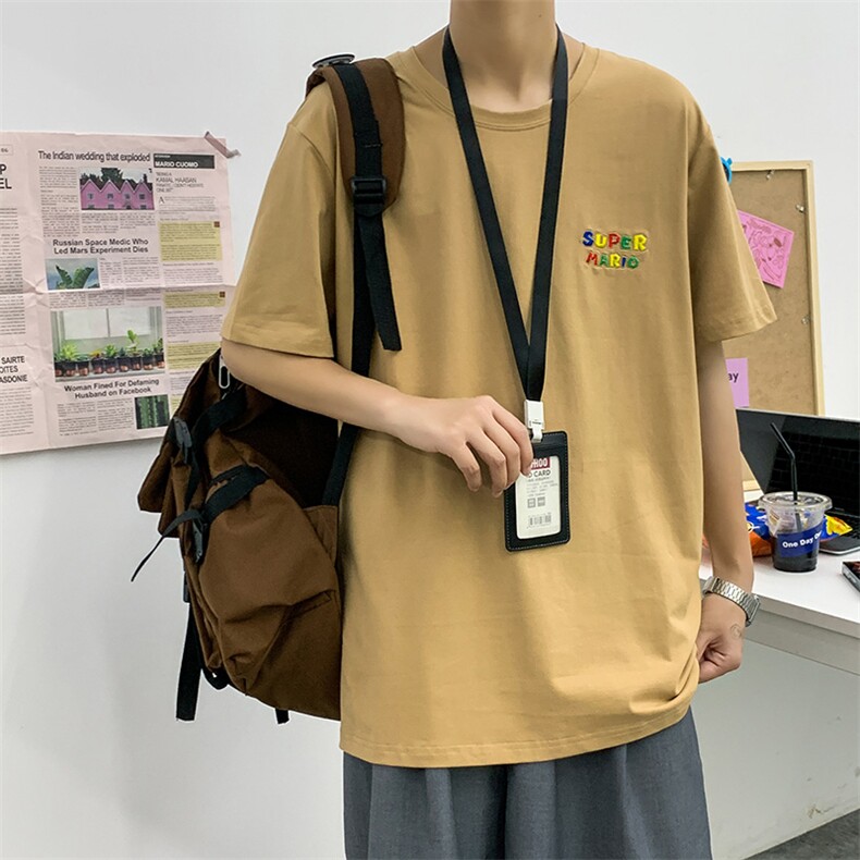 20春夏四季爆纯棉短袖T恤港风白色711T339P30,男装T恤,星座513