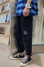 20秋装港风大码潮流工装灯芯绒宽松抽绳小脚休闲男裤K1016-P45，男装休闲裤，电商A009A（原A058A）