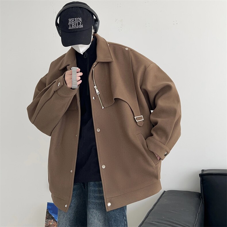 男装夹克2026秋冬季新款呢料毛呢大衣男生外套XZ514-2-F631-P125,男装夹克,星座514-2(原B239)
